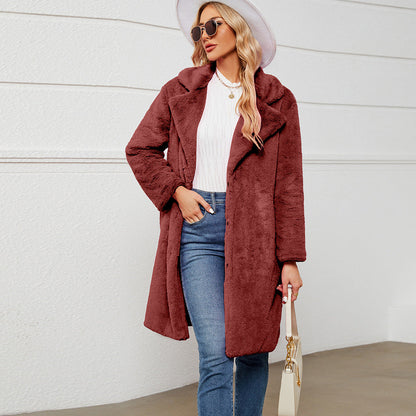 Übergroße Fleecejacke Damen Kuscheljacke Warm
