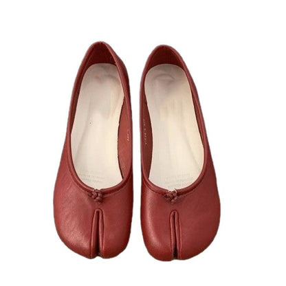 Damen Ballerinas Bequem Elegant mit Schlitz-Details
