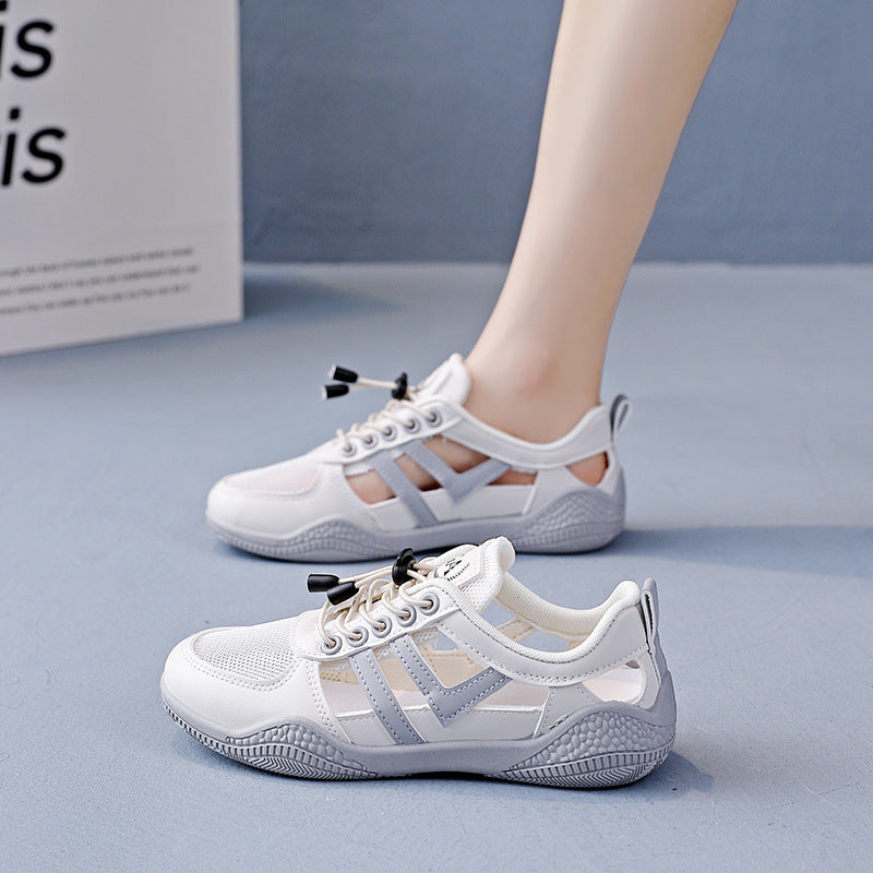 Damen Sneaker Atmungsaktiv Freizeitschuhe mit Schnürsystem