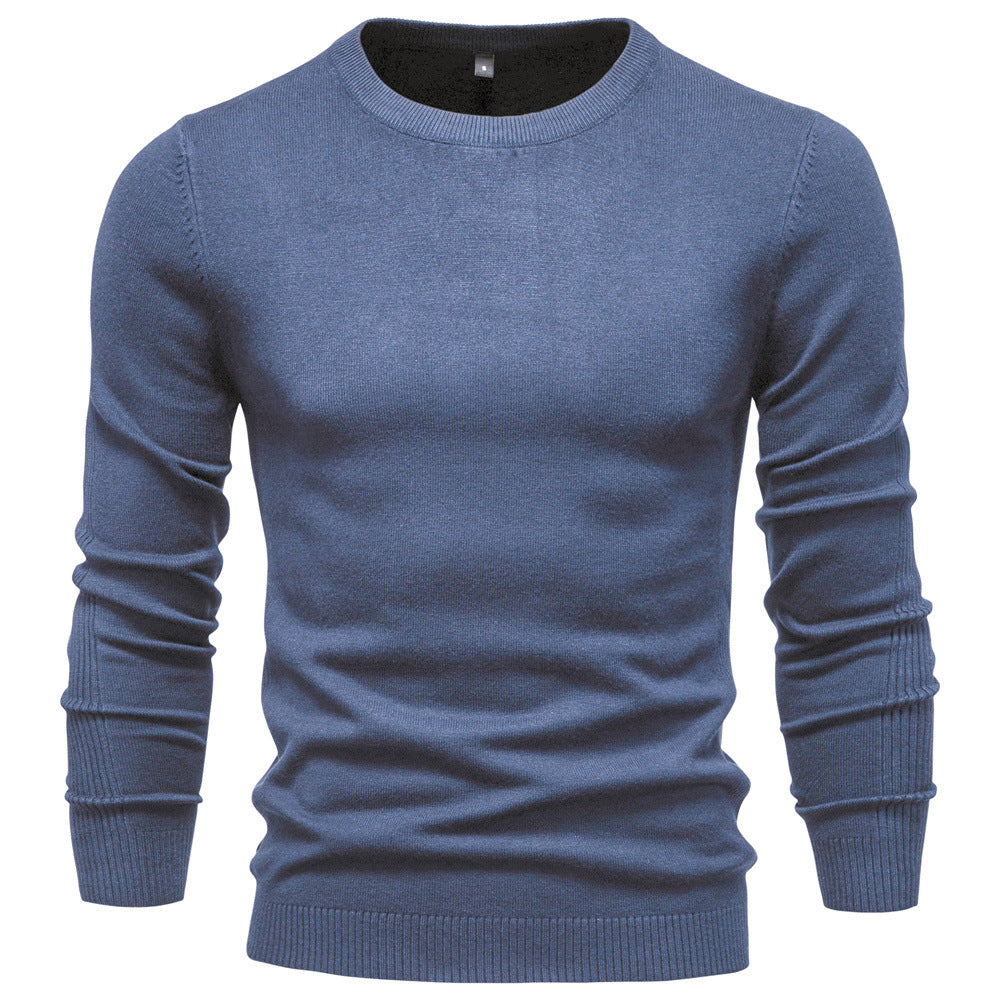 Herren Pullover Rundhals aus Baumwolle Hochwertig Bequem