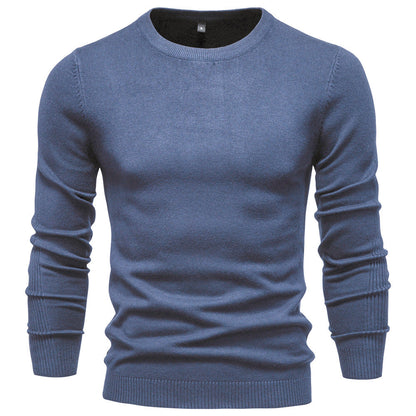 Herren Pullover Rundhals aus Baumwolle Hochwertig Bequem