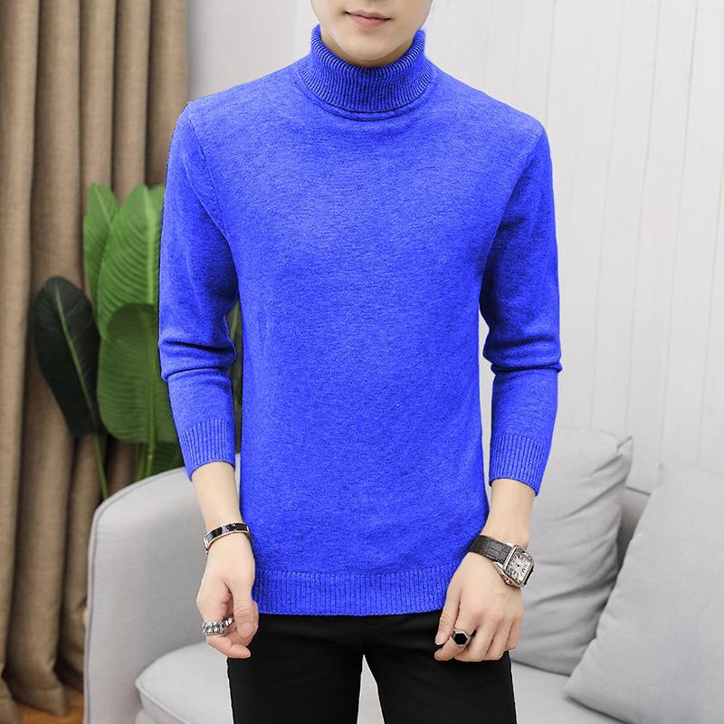 Herren Rollkragenpullover Merinowolle Weich Warm