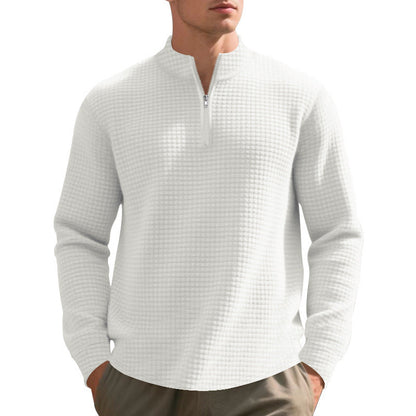 Herren Stepp-Hemd Modern Hochkragen Reißverschluss