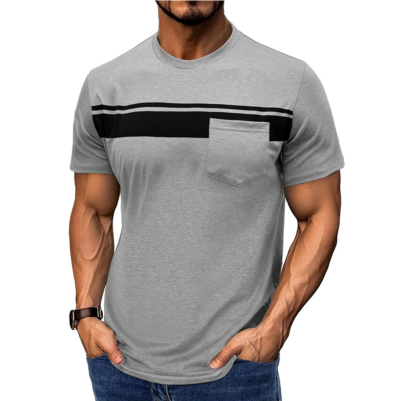 Herren Kurzarmshirt mit Brusttasche Modern Style