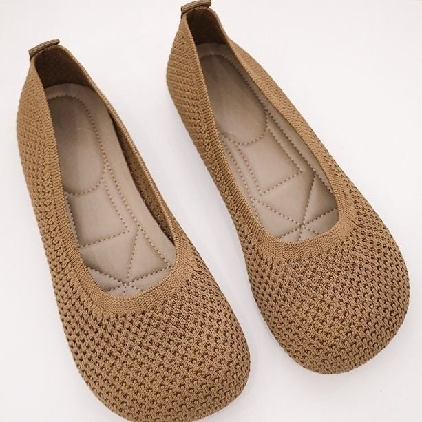 Damen Ballerinas Weich atmungsaktiv Komfort Schuhe