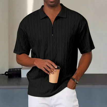 Herren Poloshirt Rautenmuster Stilvoll Modern