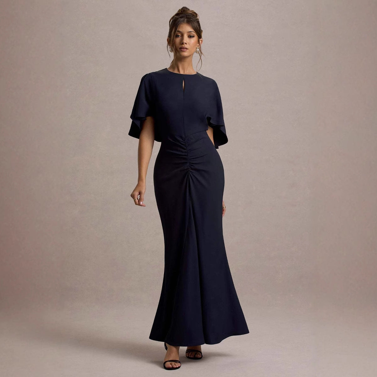Elegantes Maxikleid Damen Lang Fließend Modern