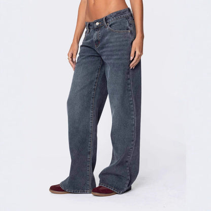 Hohe Damenjeans mit Taschen Comfort Fit