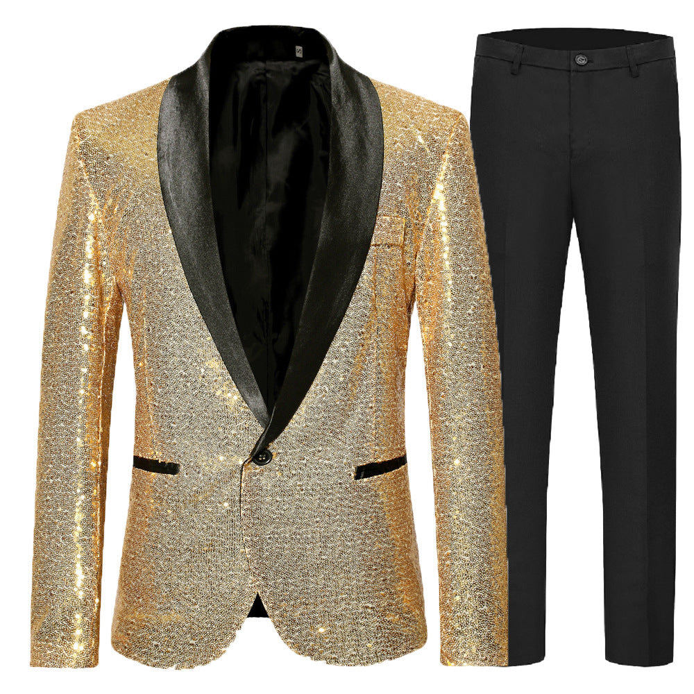 Herren Paillettenanzug Glitzernd Party Anzug - BerlinGlamour