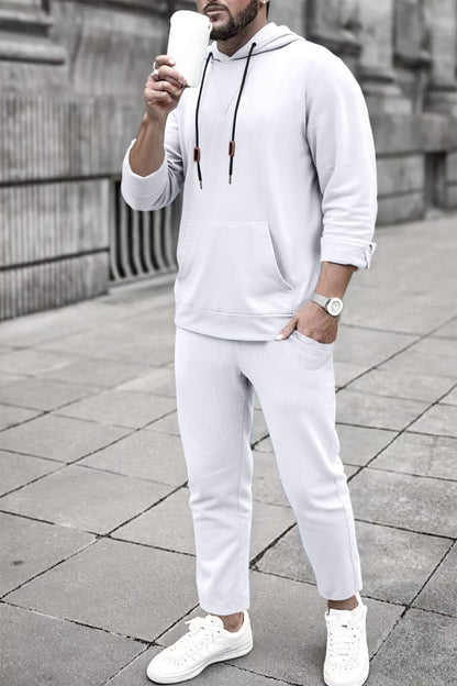 Bequemes Herren Sportset Hoodie Jogginghose Set Sportlich