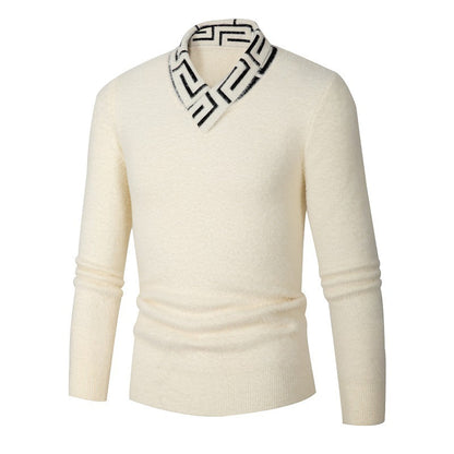 Herren Pullover Modern Stehkragen Strukturiert Trendig