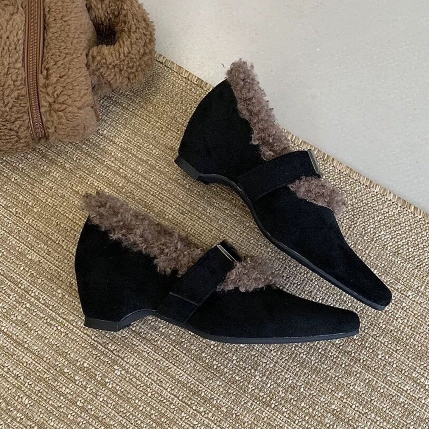 Damen Stiefeletten Warmfutter Riemchen Schuhe Winter