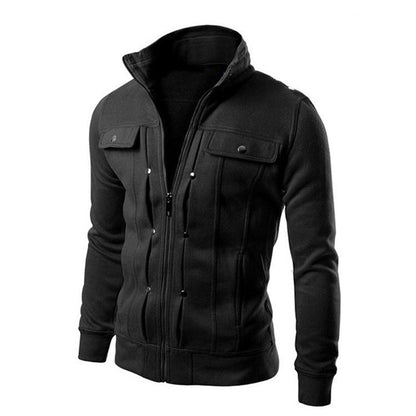 Herren Steppjacke Modern Trendig Schwarz