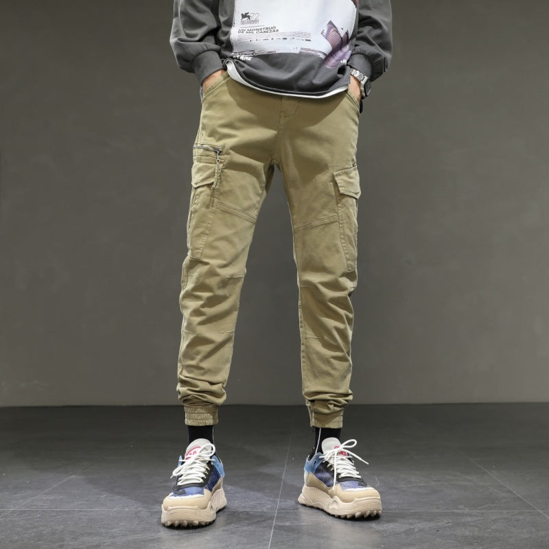 Herren Cargohose Modern Elastisch Bequem Mit Taschen