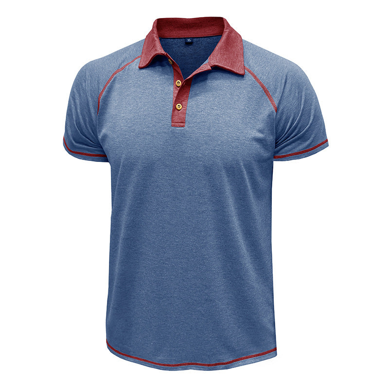 Herren Polohemd Sportlich Kontrastkragen Modern