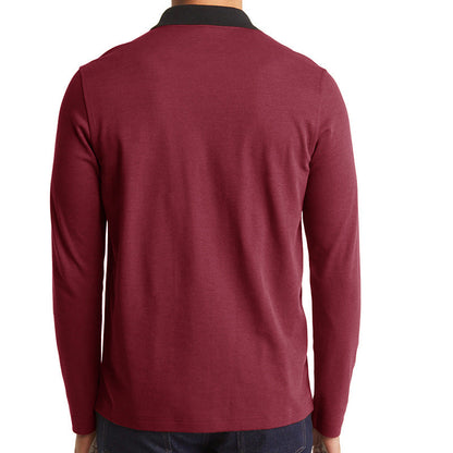 Herren Sportpolo Langarm Stehkragen Reißverschluss Funktionales Design