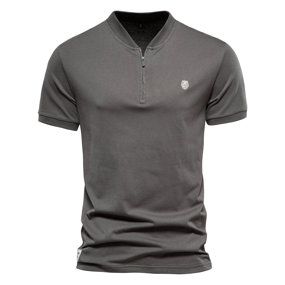 Herren Henley T-Shirt Kurzarm Modern Baumwolle