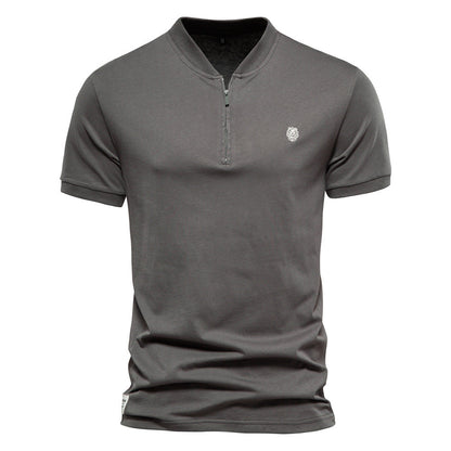 Herren Henley T-Shirt Kurzarm Modern Baumwolle
