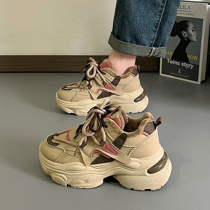 Damen Sneaker Chunky Bequem Atmungsaktiv Stylish