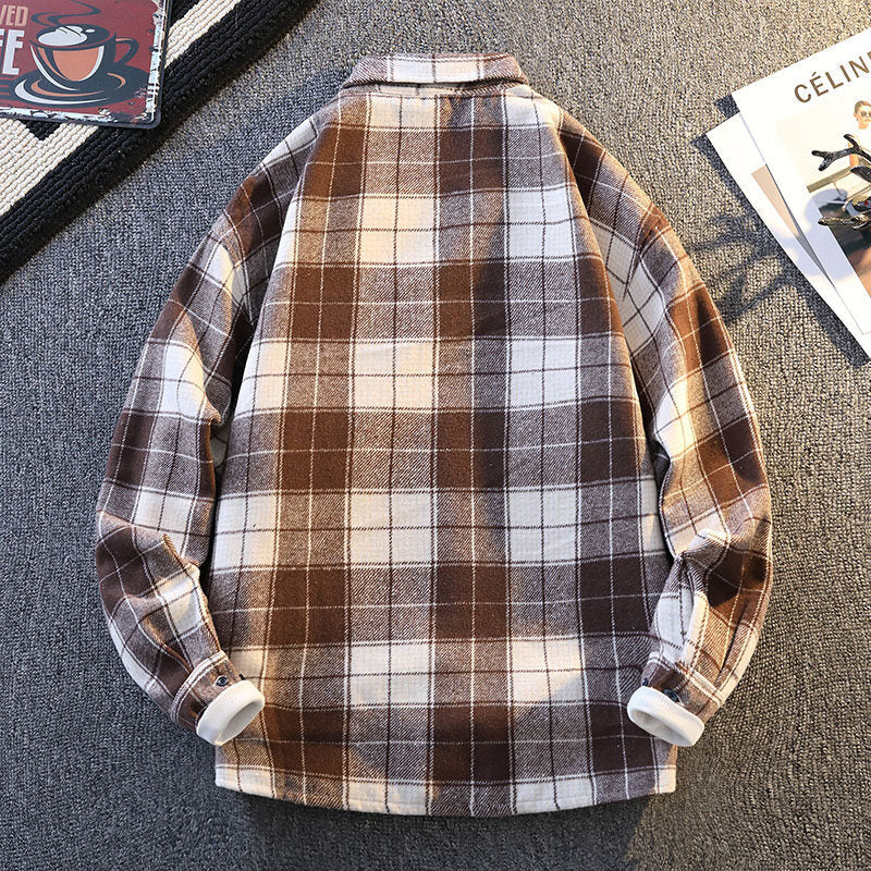 Herren Flanellhemdjacke Karomuster Zeitlos Elegannt