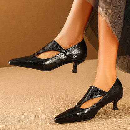 Damen Ballerinas Peeptoe Elegant mit Riemen Komfort