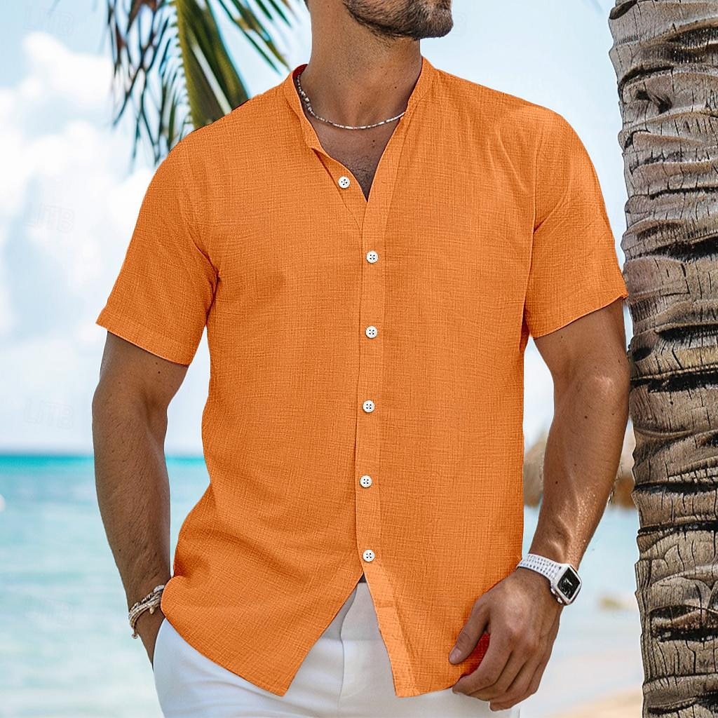 Herren Kurzarmhemd mit Textilstruktur Modern Berlin Style - BerlinGlamour