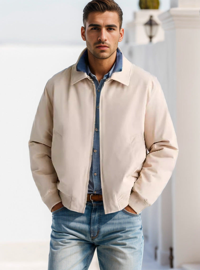 Herren Übergangsjacke Sportlich Reißverschluss Taschen Modern