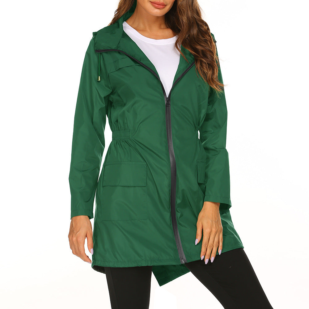 Damen Freizeitjacke Praktisch mit Verstellbund und großen Taschen