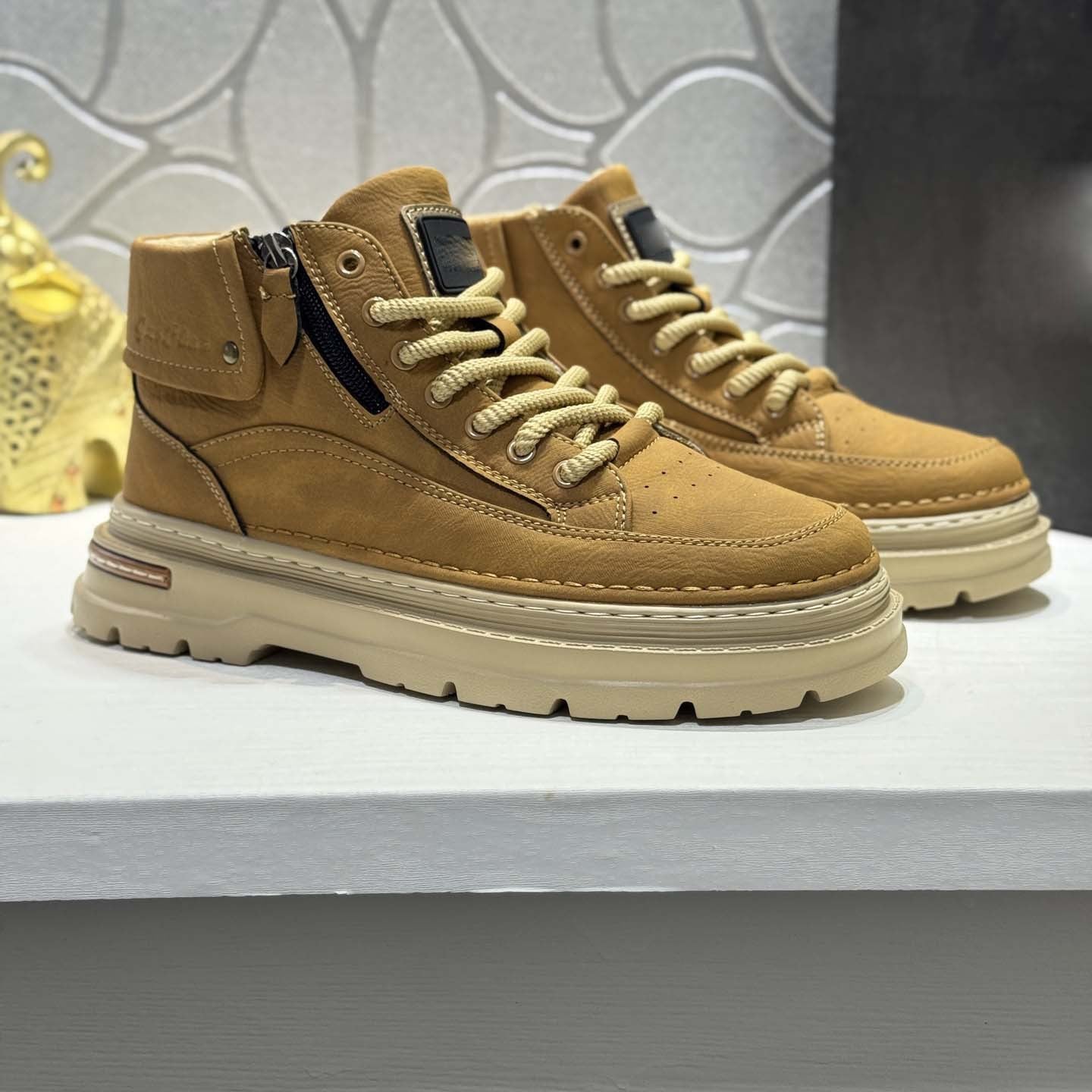 Damen Schnürboots Bequem Laufsohle Modisch - BerlinGlamour