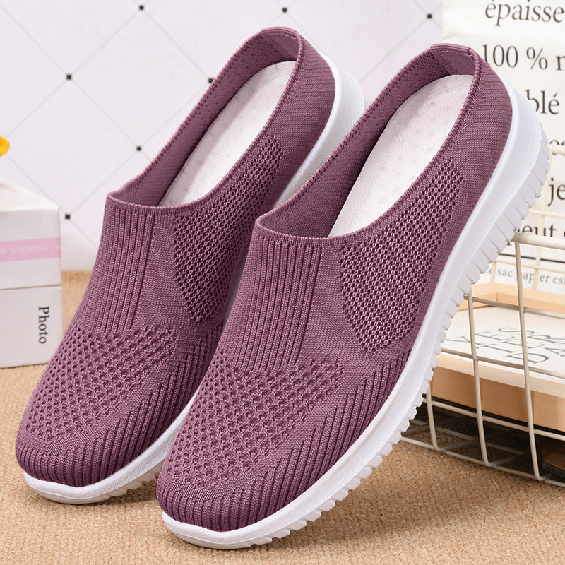 Damen Freizeitschuhe Bequem Atmungsaktiv Slip-On Sneaker - BerlinGlamour