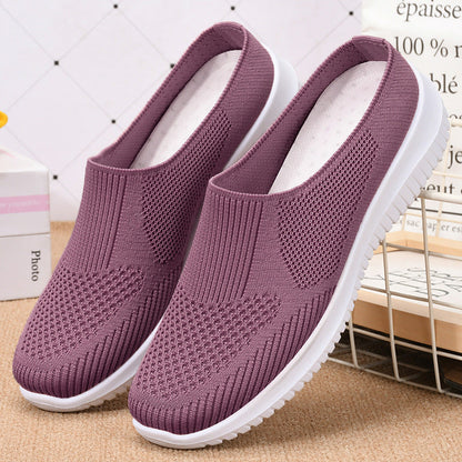 Damen Freizeitschuhe Bequem Atmungsaktiv Slip-On Sneaker - BerlinGlamour