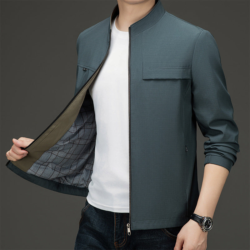 Herren Übergangsjacke Sportlich Elegant Stehkragen