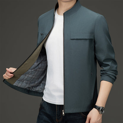 Herren Übergangsjacke Sportlich Elegant Stehkragen