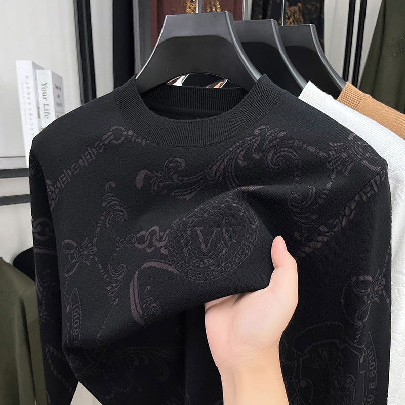 Herren Strickpullover mit 3D Logo Modern Berlin Style