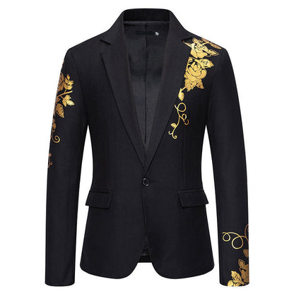 Herren Blazer Eleganter Anzug mit Stickdesign Modern