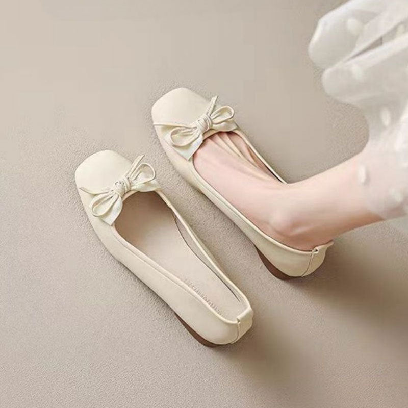 Damen Ballerinas Schleifen Detail Elegant