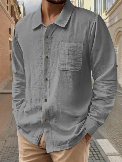Herren Hemdjacke Elegante Lässige Casual