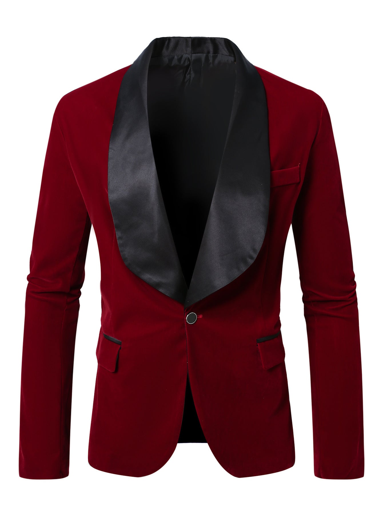 Eleganter Herren Blazer Samt mit Satin Revers Schick