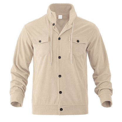 Herren Cordjacke Stehkragen Praktisch Modern