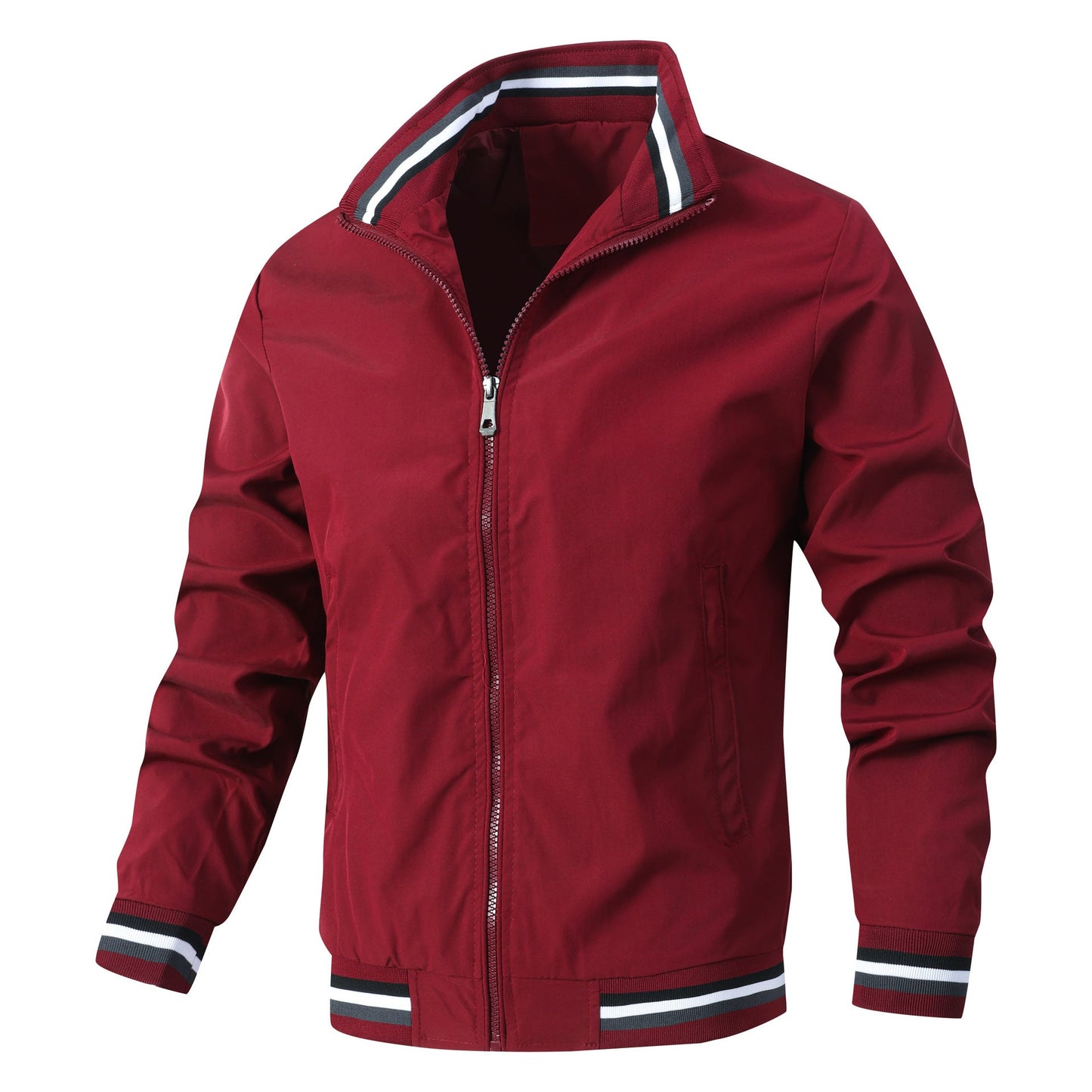 Herren Freizeitjacke Leicht Moderner Stehkragen