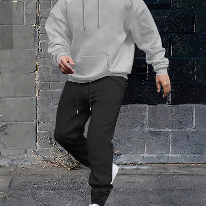 Herren Sportanzug Kapuzenjacke mit Taschen und verstellbarem Bund