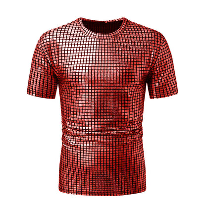 Modisches Herren T-Shirt Kurzarm mit schimmerndem Design