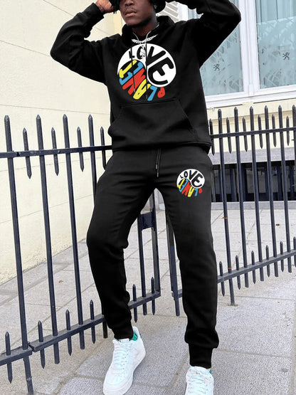Herren Hoodie Set Jogginghose Streetwear Berlin Style