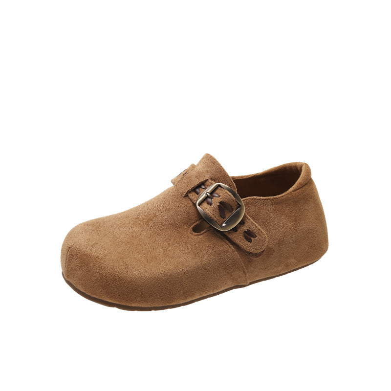 Damen Clogs Bequem Kunstleder Modisch Schnalle