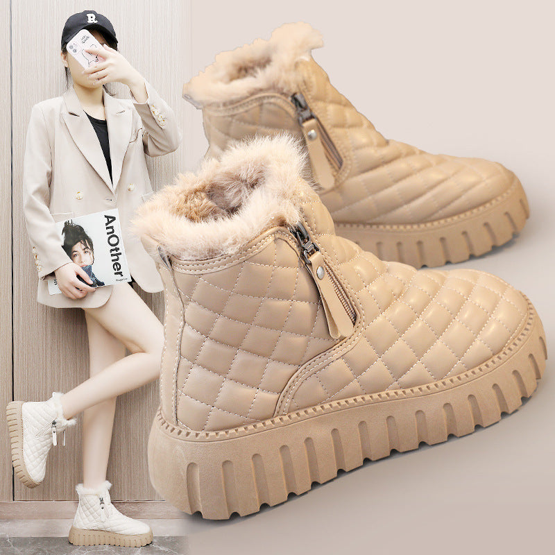 Damen Stiefeletten Warm Gefüttert Rutschfest Winter - BerlinGlamour