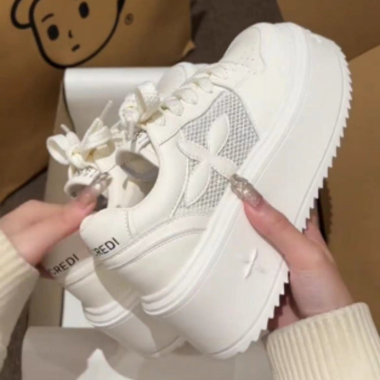 Damen Sneaker Plateau atmungsaktiv Mesh Modern