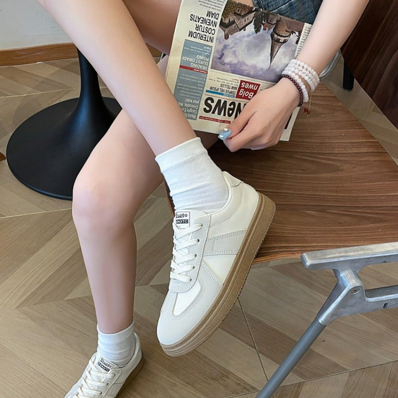 Damen Sneaker Klassisch Bequem Sportlich Weiß