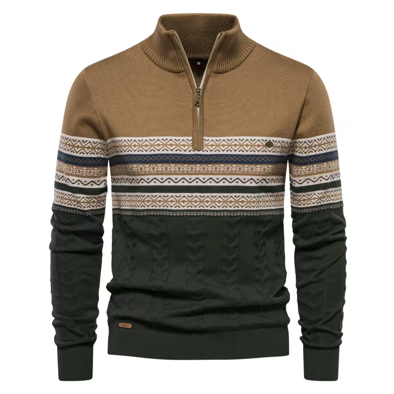 Herren Pullover Modern Zipper Farbenfroh Trendy