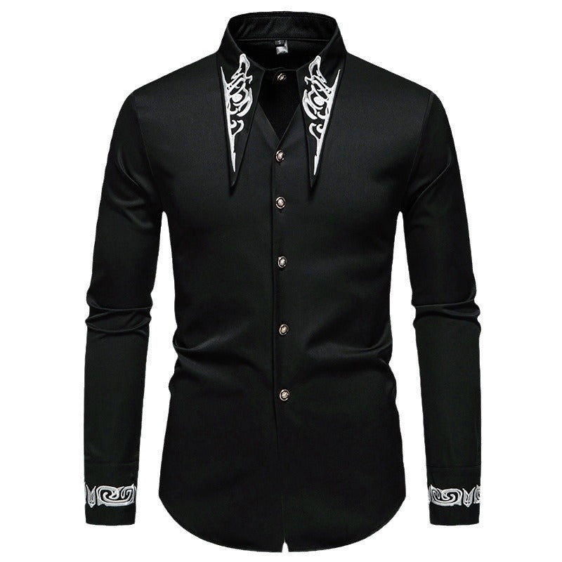 Herren Hemd Modernes Kragen-Design Slim Fit