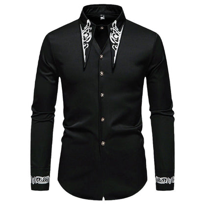 Herren Hemd Modernes Kragen-Design Slim Fit
